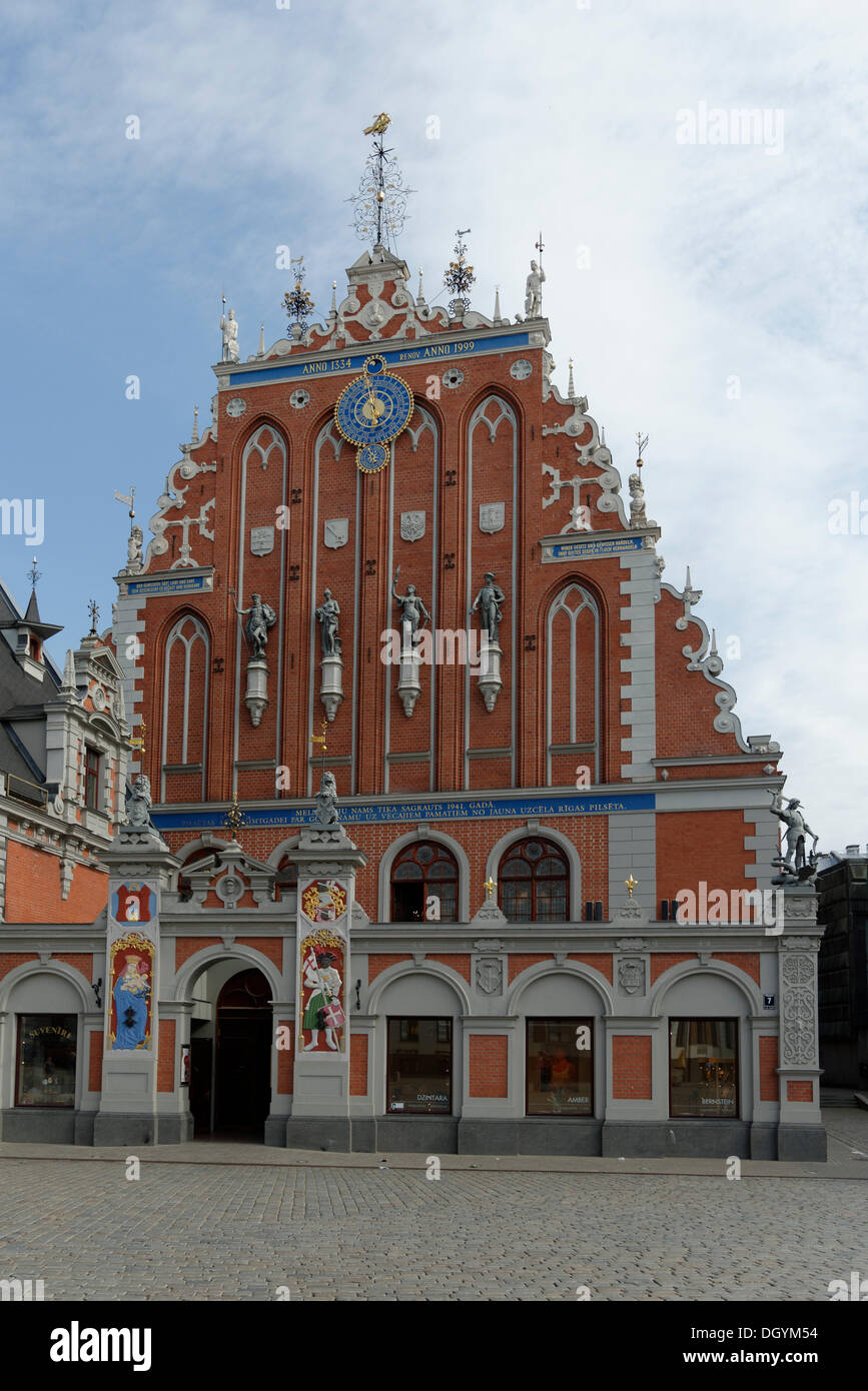Haus der Mitesser, Rathausplatz, Altstadt, Riga, Lettland, Europa Stockfoto
