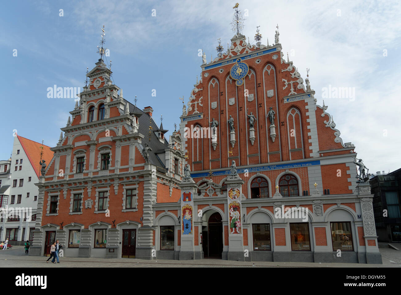 Haus der Mitesser, Rathausplatz, Altstadt, Riga, Lettland, Europa Stockfoto