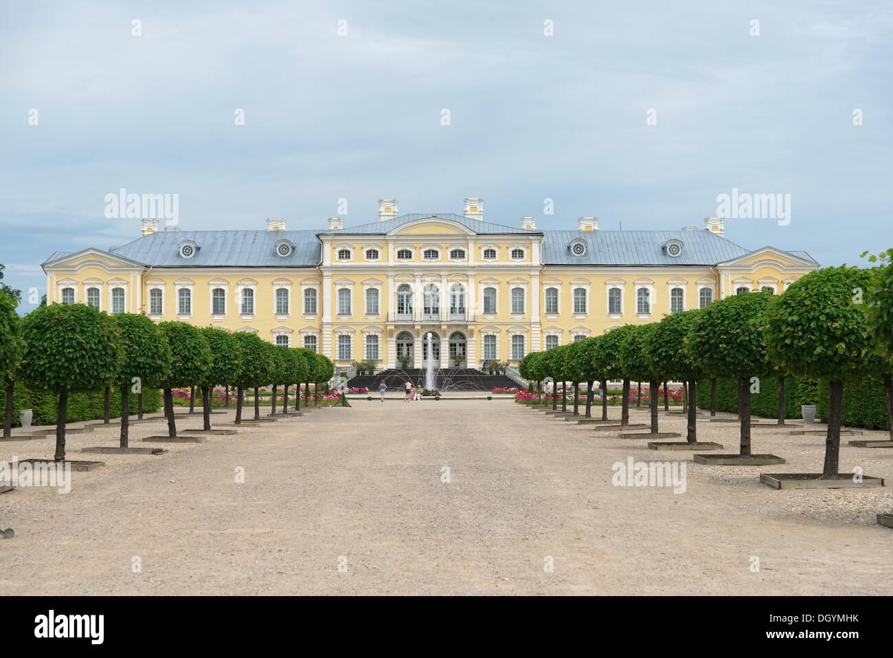 Avenue, Park, Schloss Rundale, Schloss Rundale, Lettland, Baltikum, Europa Stockfoto