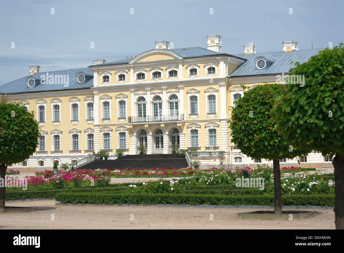 Schloss Rundale, Parken, Rundale, Russland, Baltikum, Europa Stockfoto