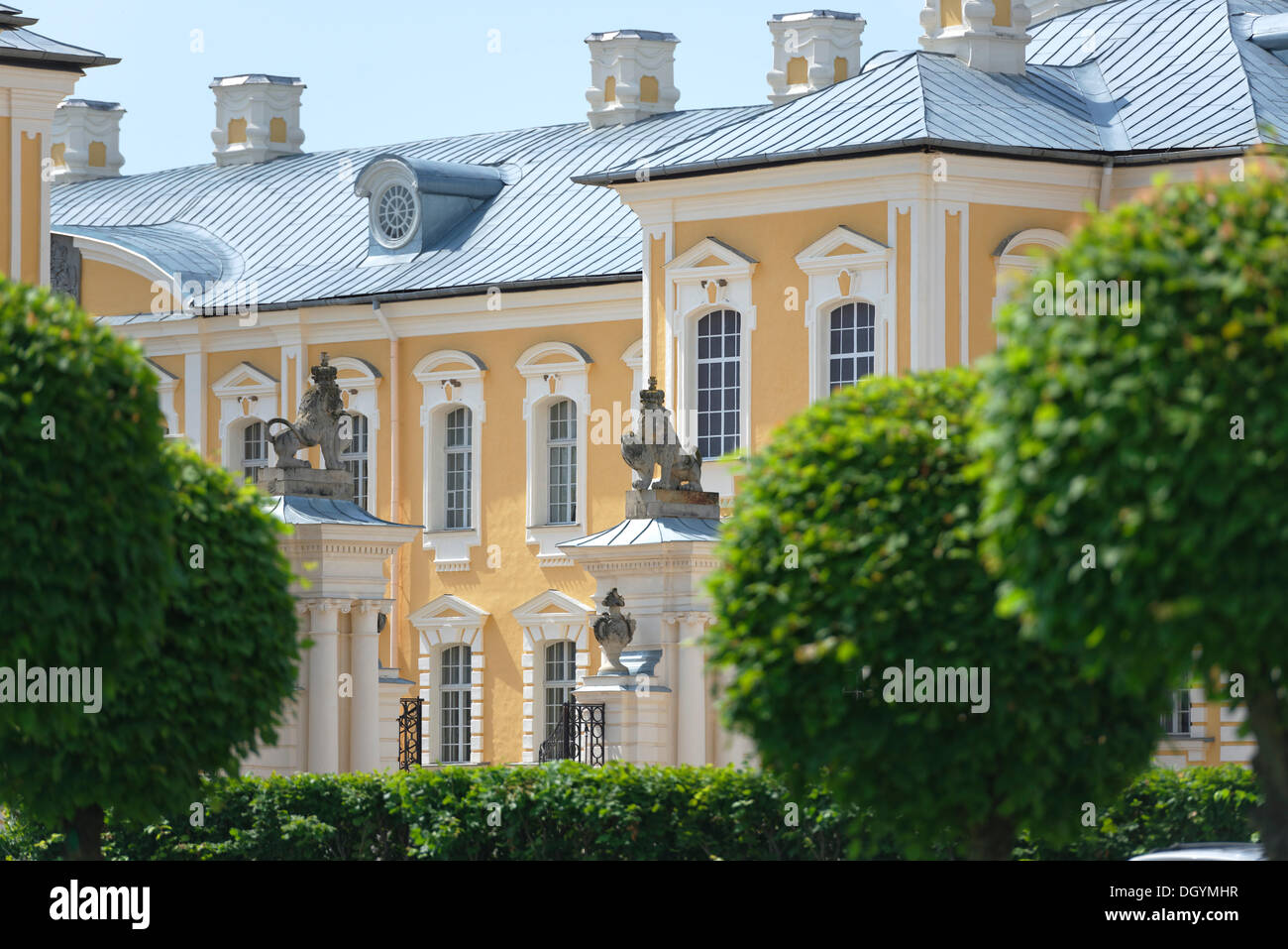 Schloss Rundale, Park, Schloss Rundale, Lettland, Baltikum, Europa Stockfoto