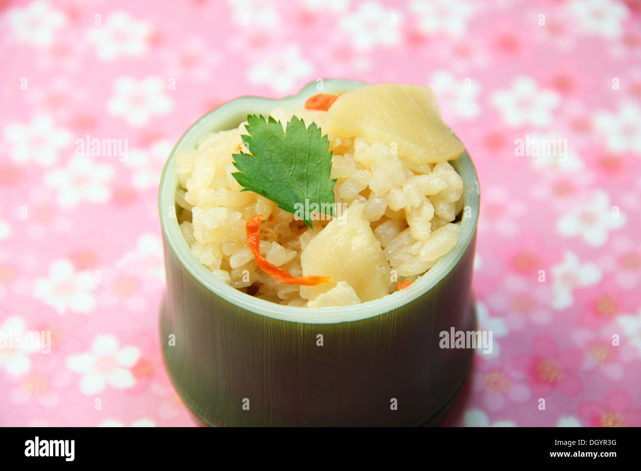 Bambussprossen Reis Stockfoto