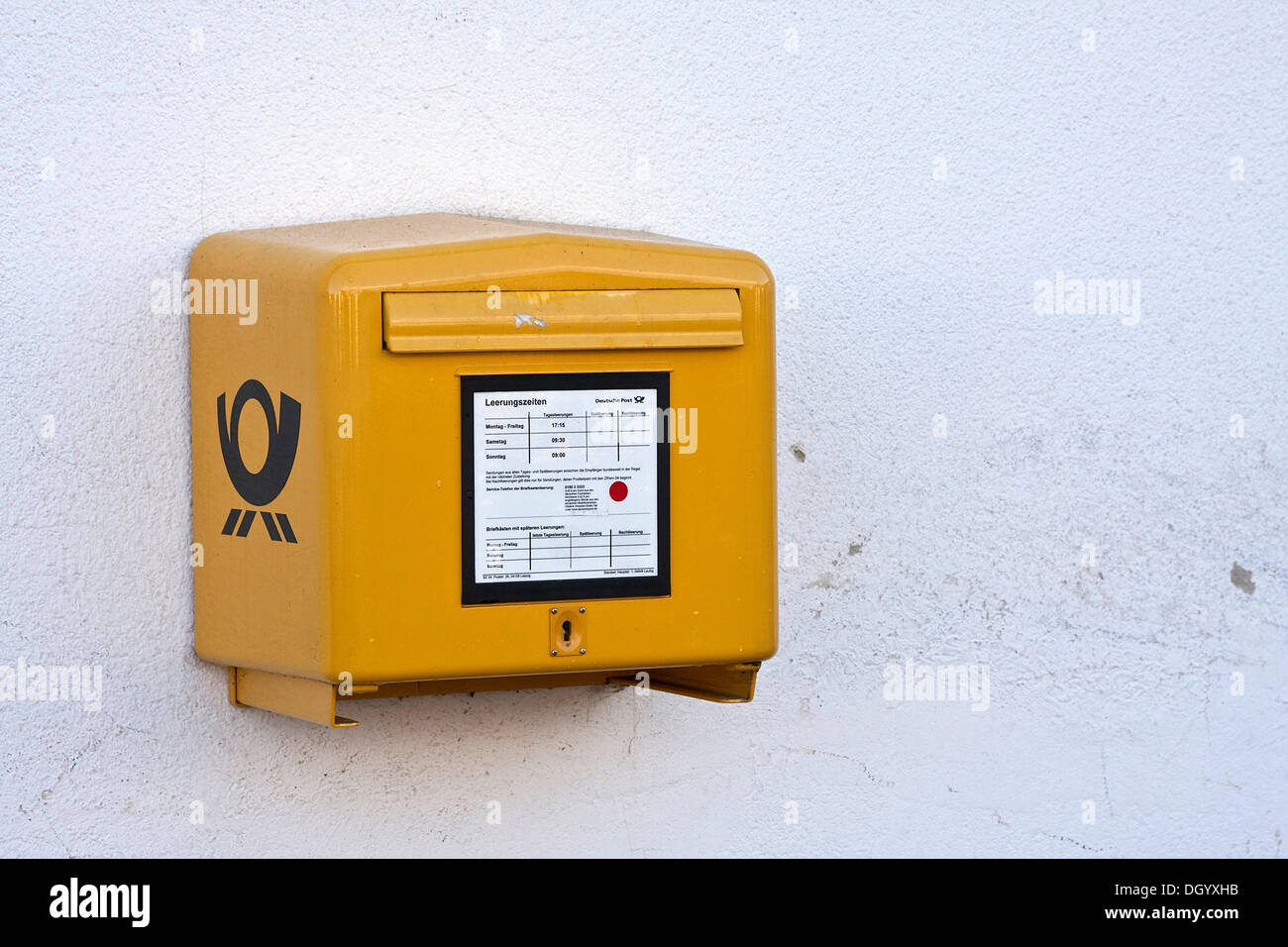 Briefkasten der Deutschen Post, Deutsche Post Stockfoto