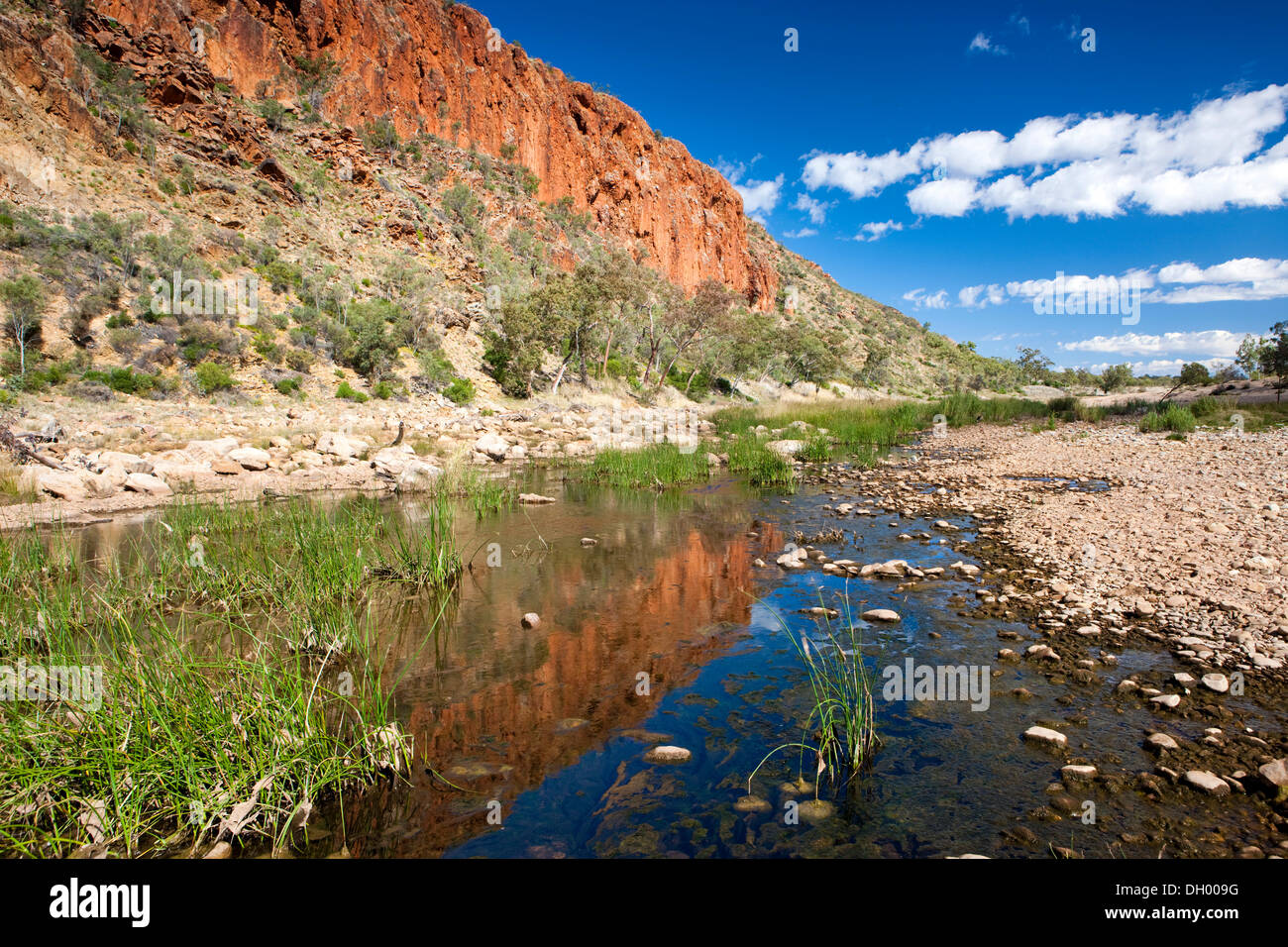 Glen Helen Gorge in den West MacDonnell National Park, Northern Territory, Australien Stockfoto