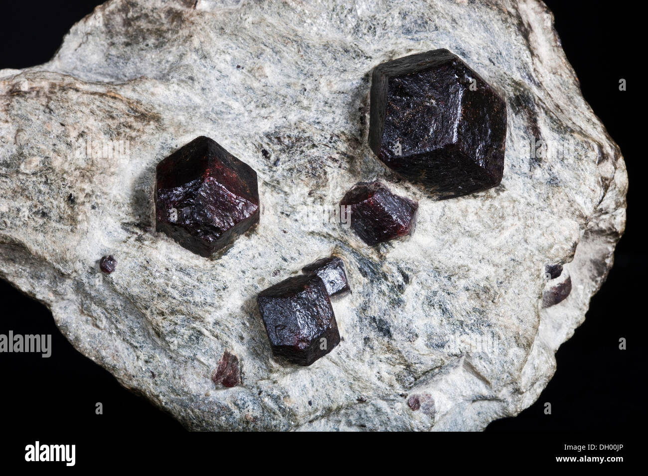 Granat, gefunden im Zillertal, Nord-Tirol, Österreich, Europa Stockfoto