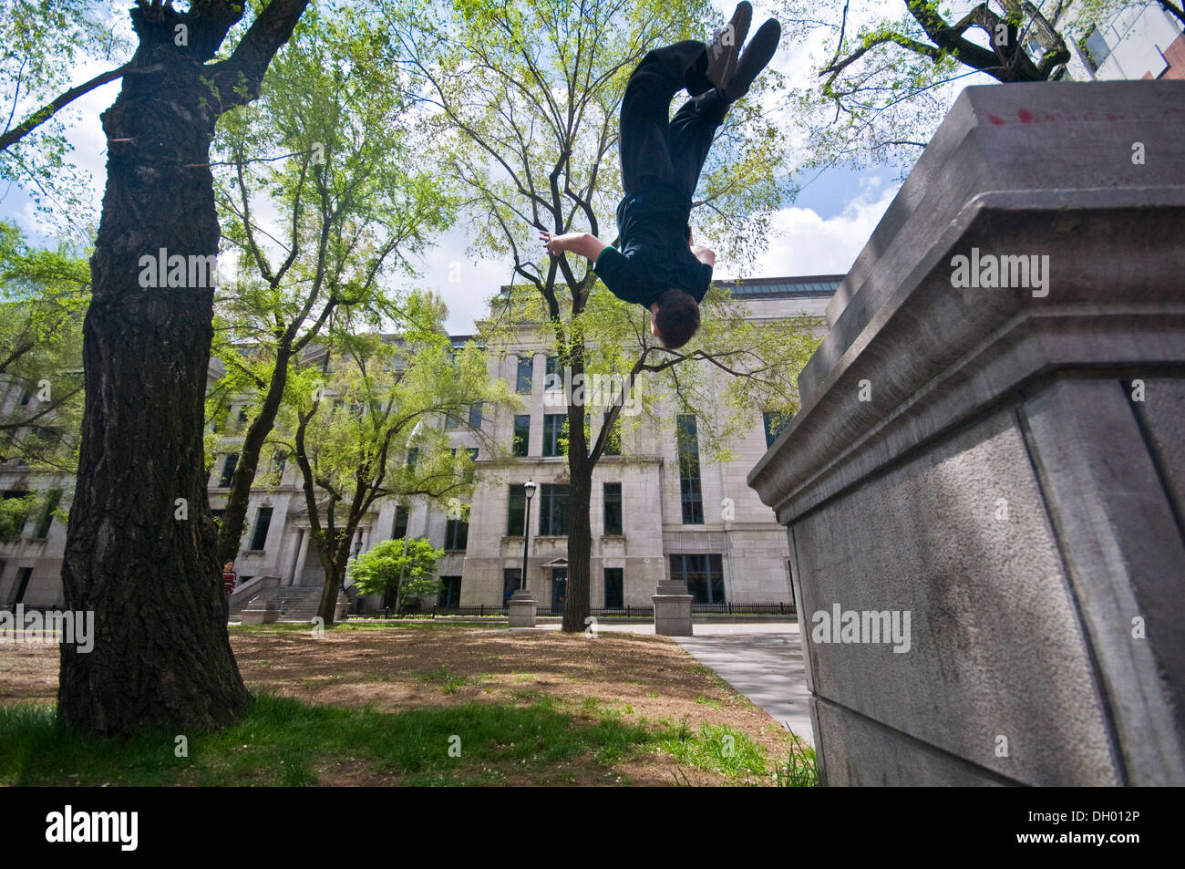 Ein Freerunner in Montreal Stockfoto