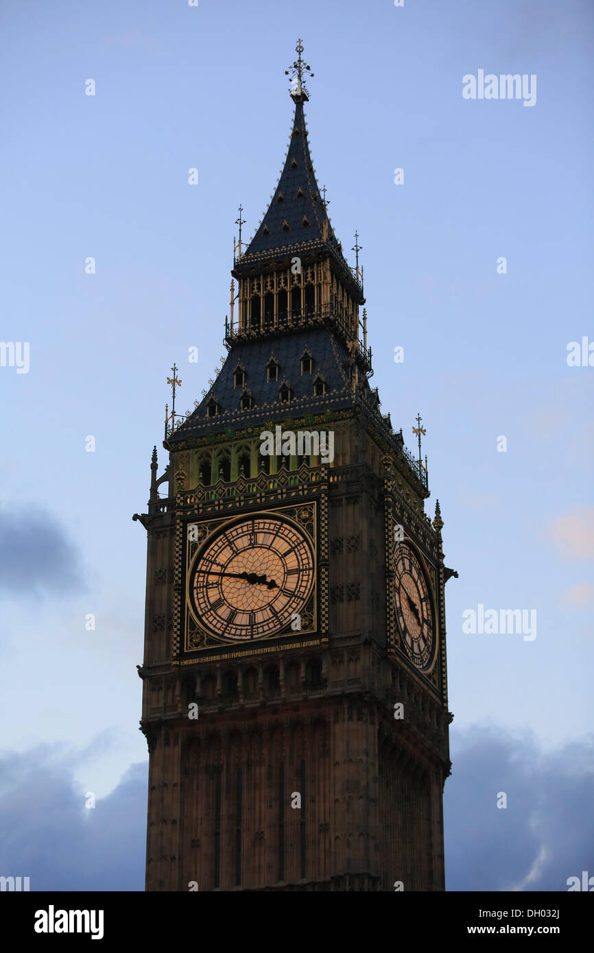 Elizabeth Tower oder Big Ben, City of Westminster, London, London Region, England, Vereinigtes Königreich Stockfoto