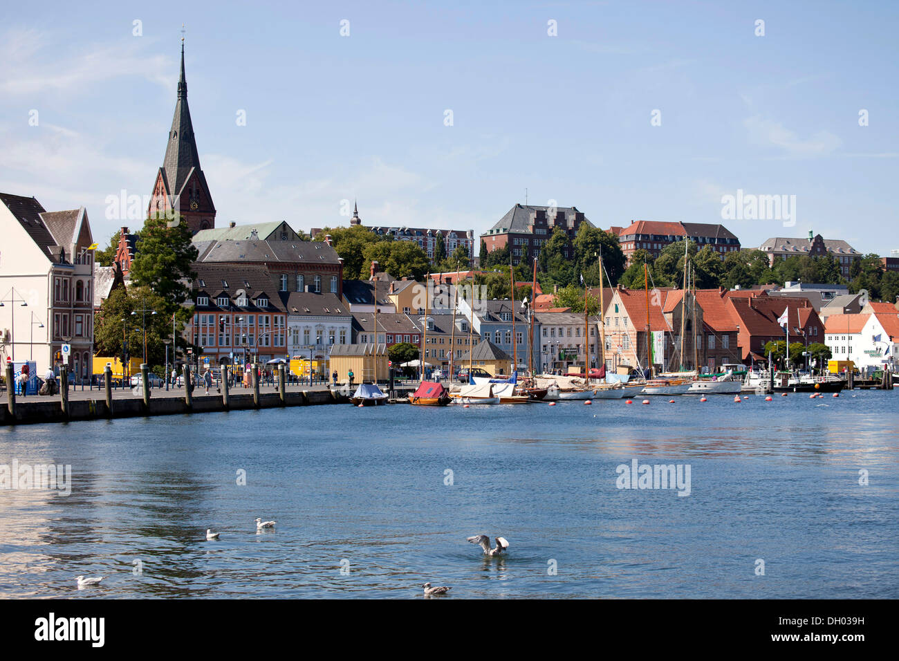 Stadtbild von Flensburg, Schleswig-Holstein Stockfoto