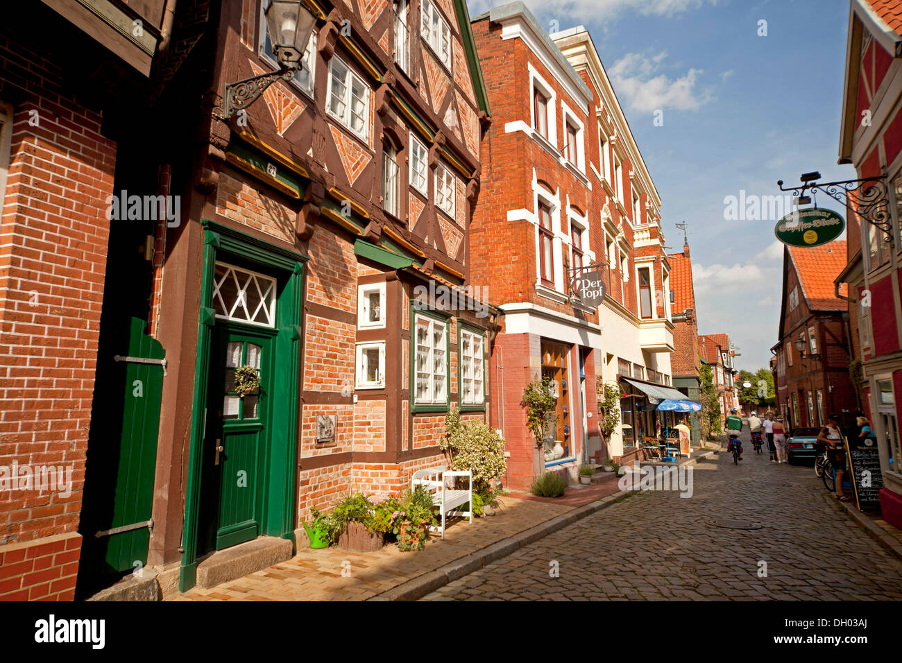 Fachwerkhäuser in der alten Stadt Lauenburg Elbe, Kreis Lauenburg, Schleswig-Holstein Stockfoto
