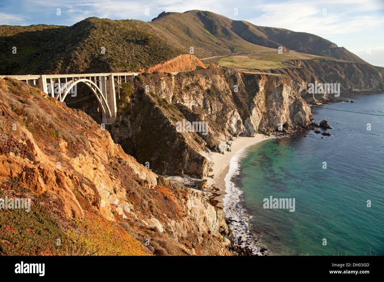 Bixby Bridge am Highway 1, Big Sur, Kalifornien, Vereinigte Staaten von Amerika Stockfoto