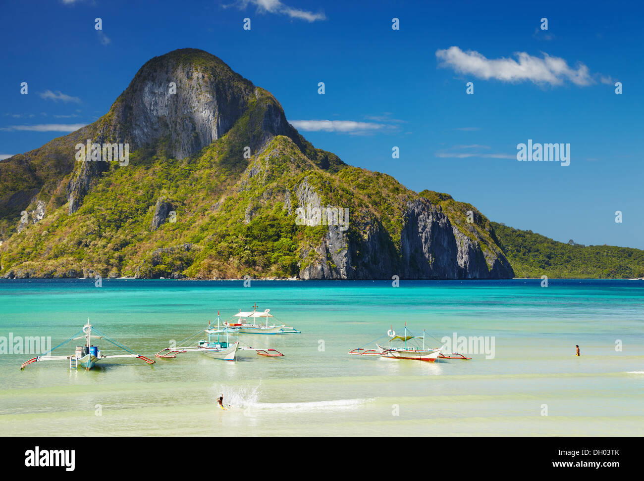 El Nido Bay und Cadlao Island, Palawan, Philippinen Stockfoto