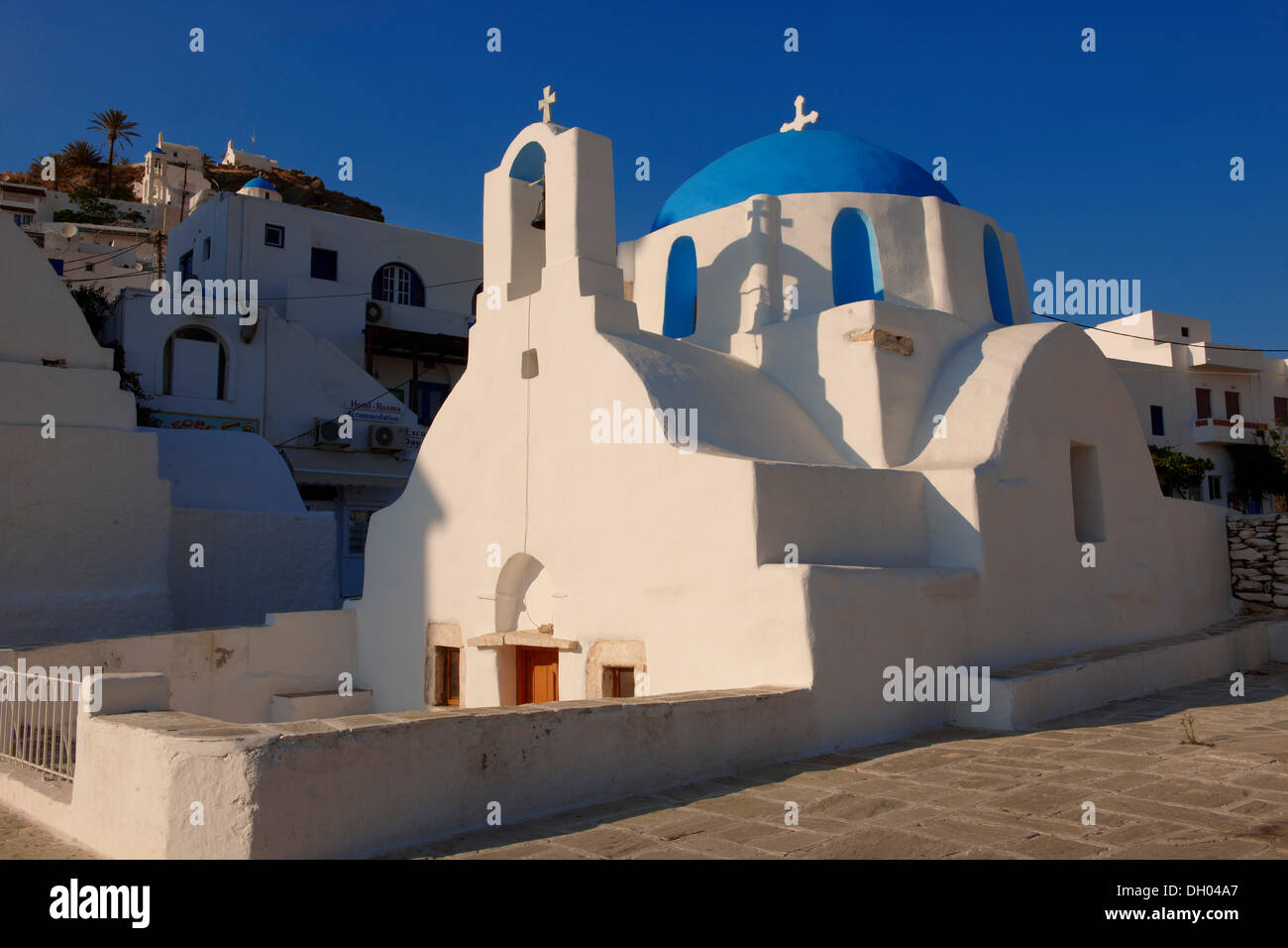 Griechisch-orthodoxe Kapelle Panagia gremiotissa, Chora, Chora, Ios, Kykladen, Griechenland, Europa Stockfoto