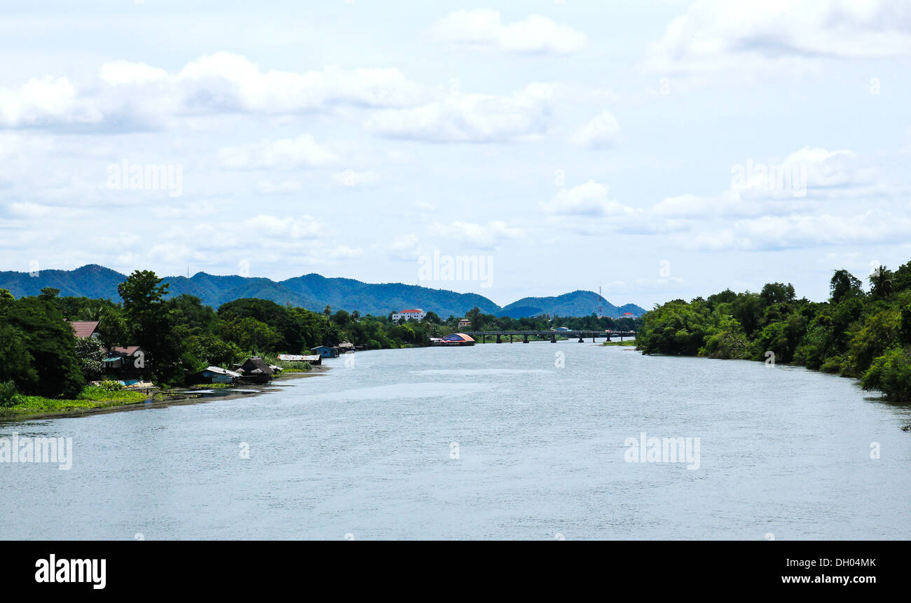 Schönen Fluss Kwai in Kanchanaburi Provinz, Thailand Stockfoto