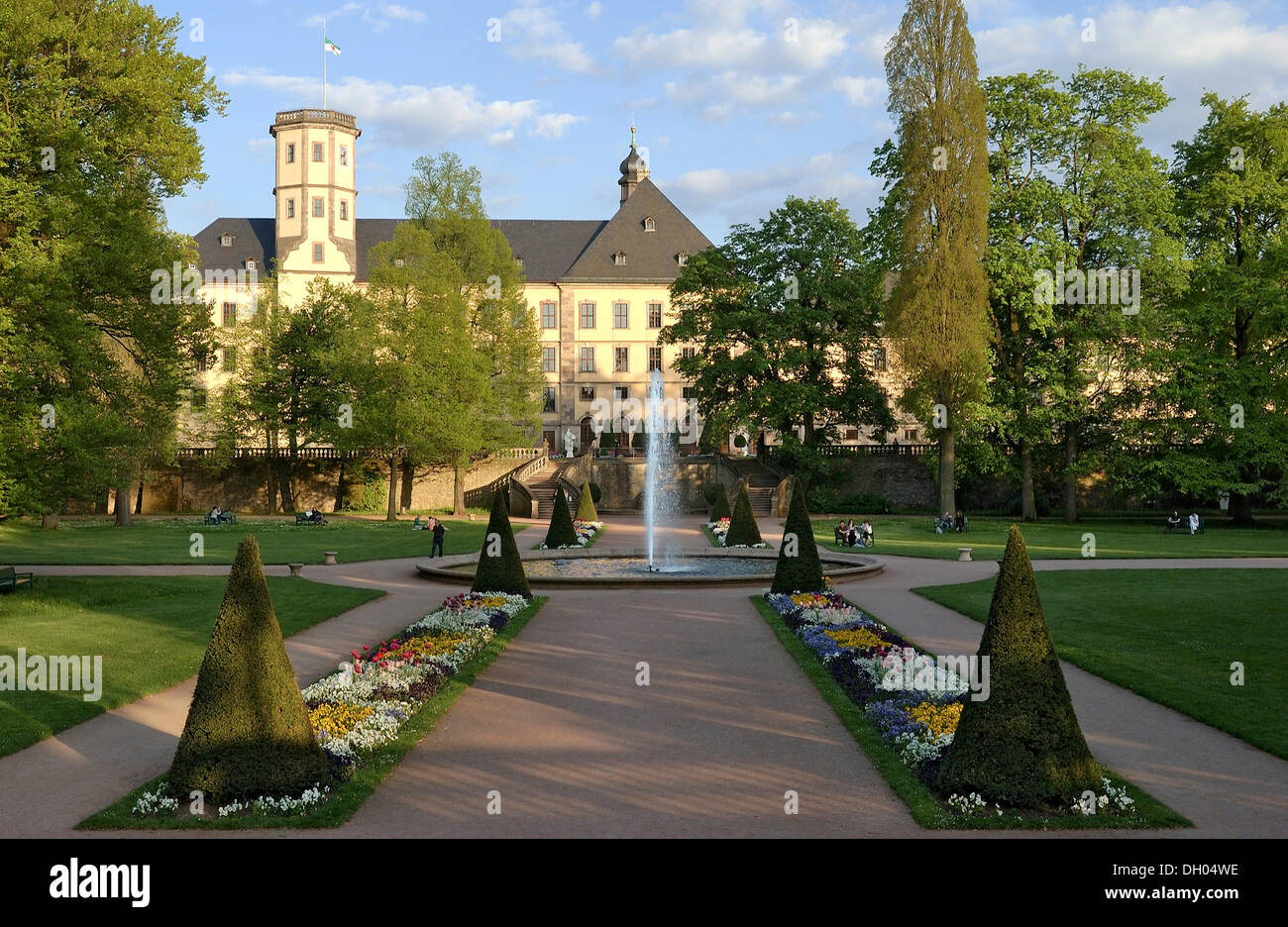 Schlosspark, City Palace Fulda, Hessen Stockfoto