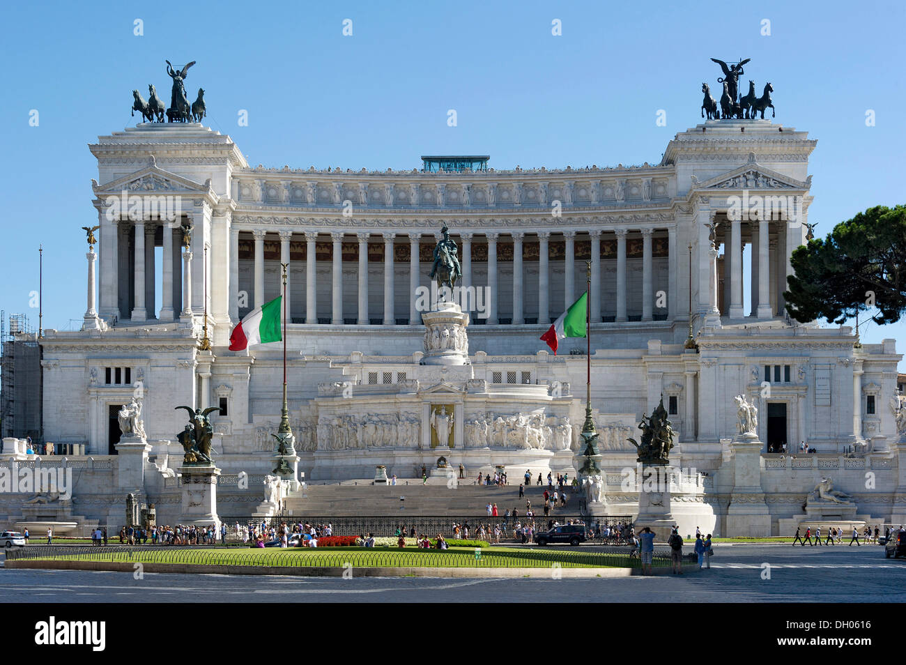 Nationales Denkmal für König Vittorio Emanuele II, das sogenannte Vittoriano in Piazza Venezia, Rom, Latium, Italien Stockfoto
