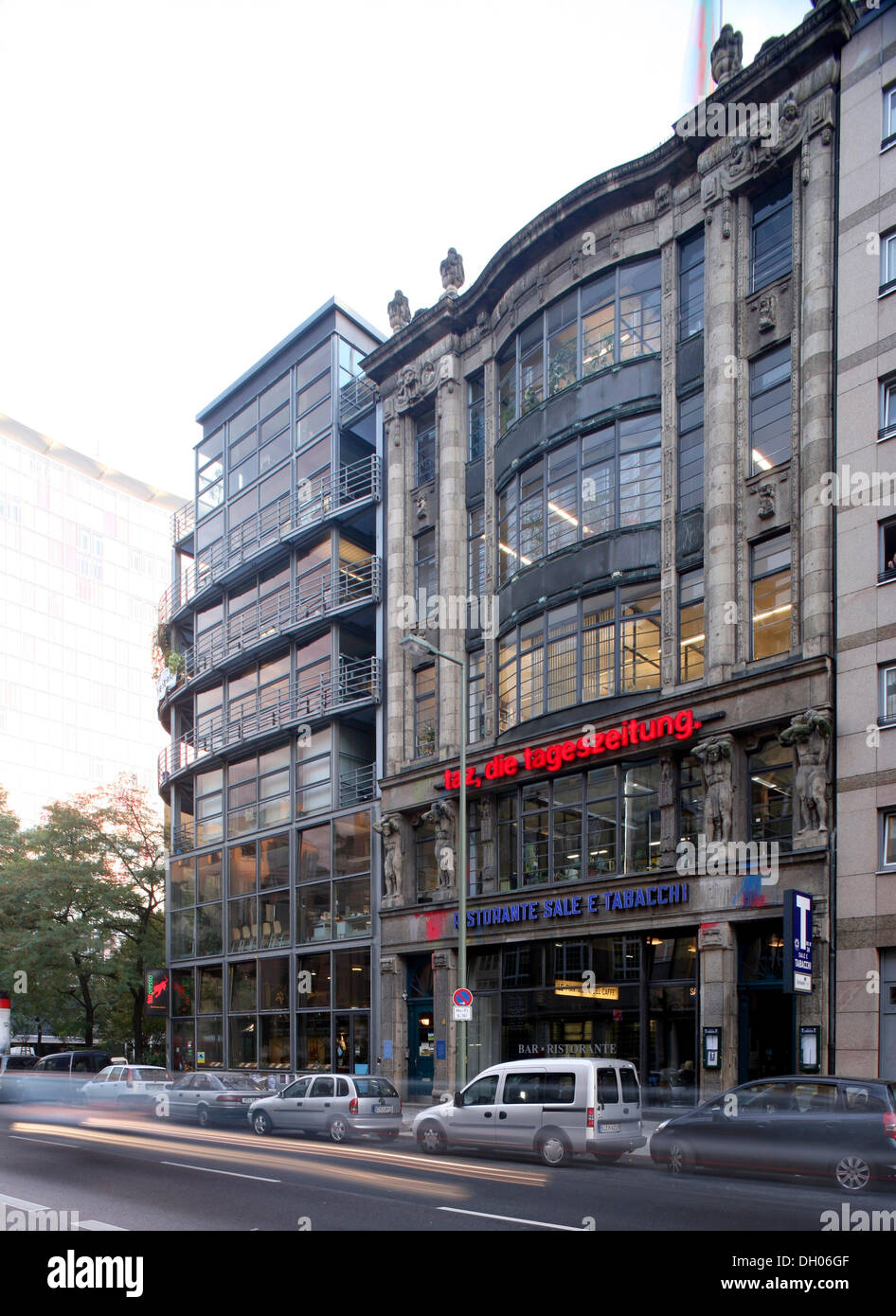 Redaktionelle Gebäude von der Tageszeitung, Taz, die Tageszeitung, Kreuzberg, Berlin Stockfoto