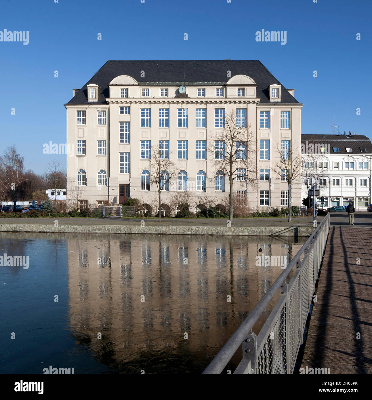 Labour Court Gelsenkirchen, Verwaltungsgebäude der ehemaligen Zeche Rheinelbe, Gelsenkirchen, Ruhrgebiet Stockfoto