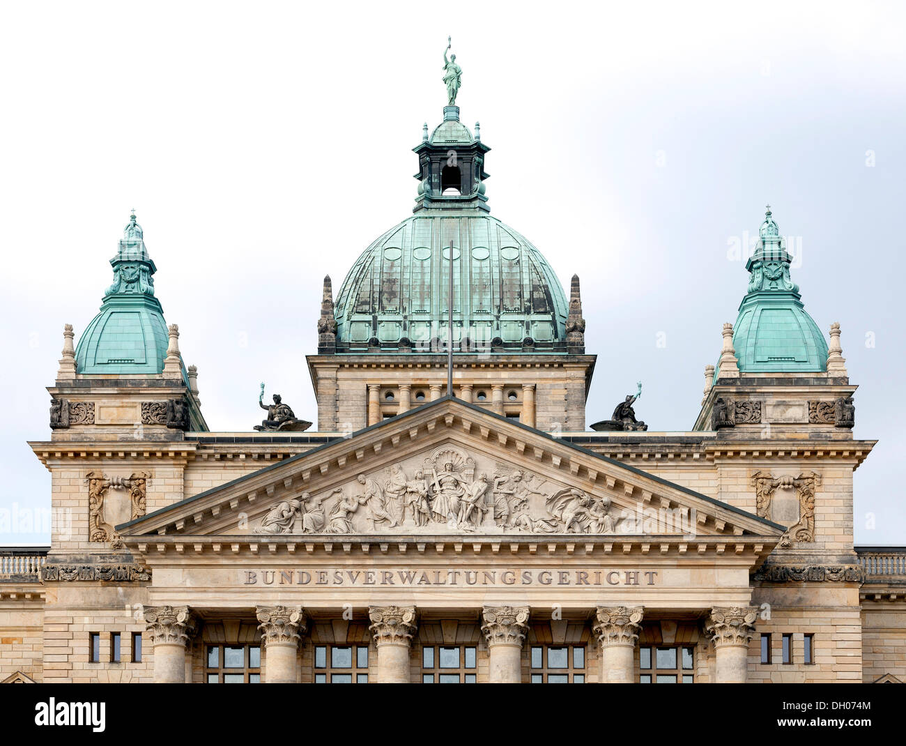 Federal Administrative Court Deutschland, Gebäude der ehemaligen kaiserlichen Gericht Gerechtigkeit, Leipzig, Sachsen, PublicGround Stockfoto