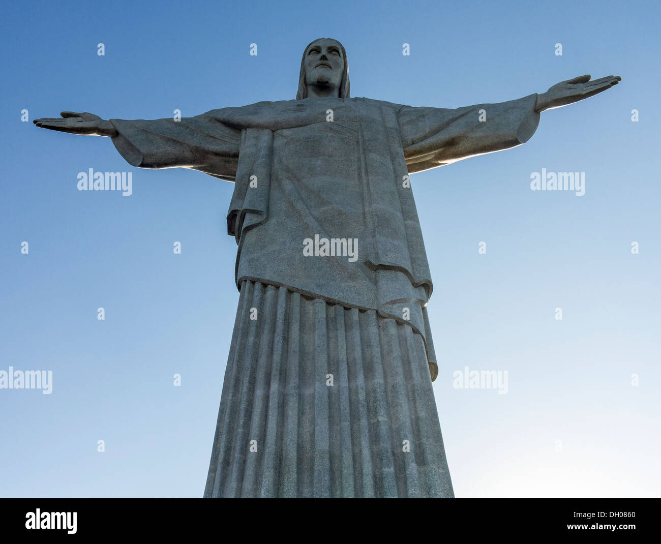 Statue von Christus dem Erlöser auf Berg Corcovado in Rio De Janeiro Brasilien Stockfoto