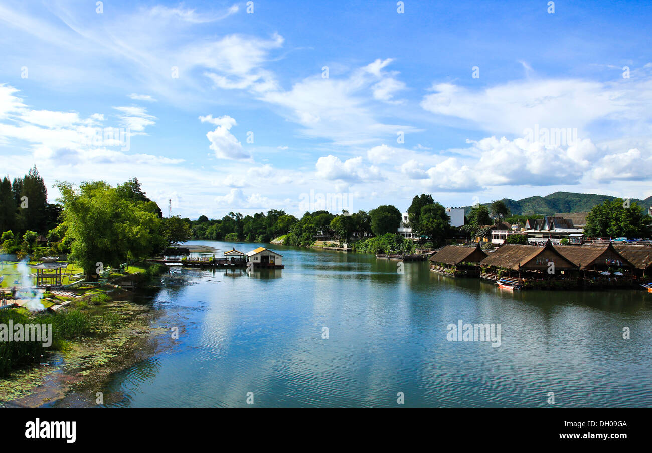 Schönen Fluss Kwai in Kanchanaburi Provinz, Thailand Stockfoto