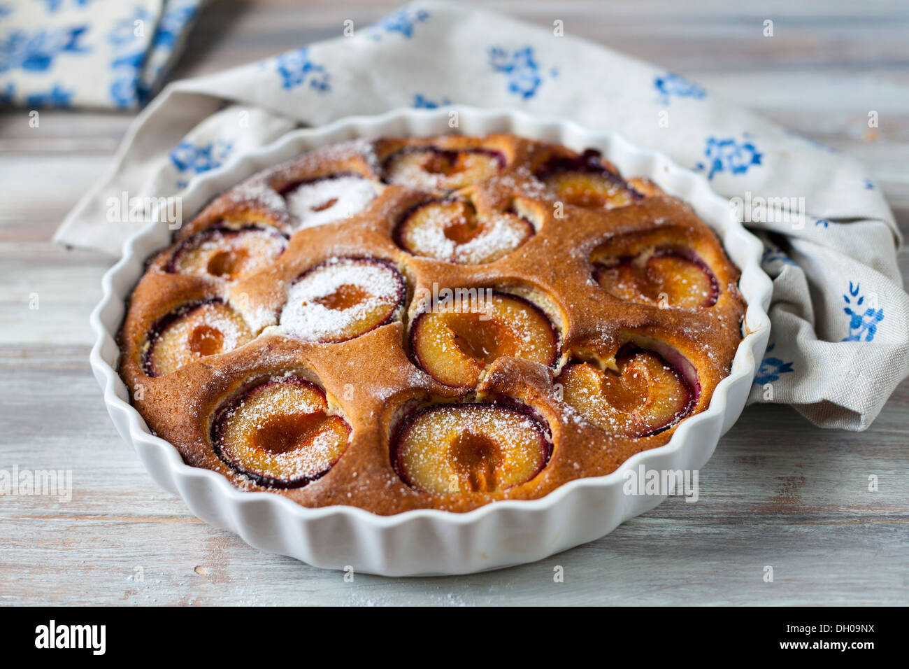 Pflaumenkuchen Stockfoto