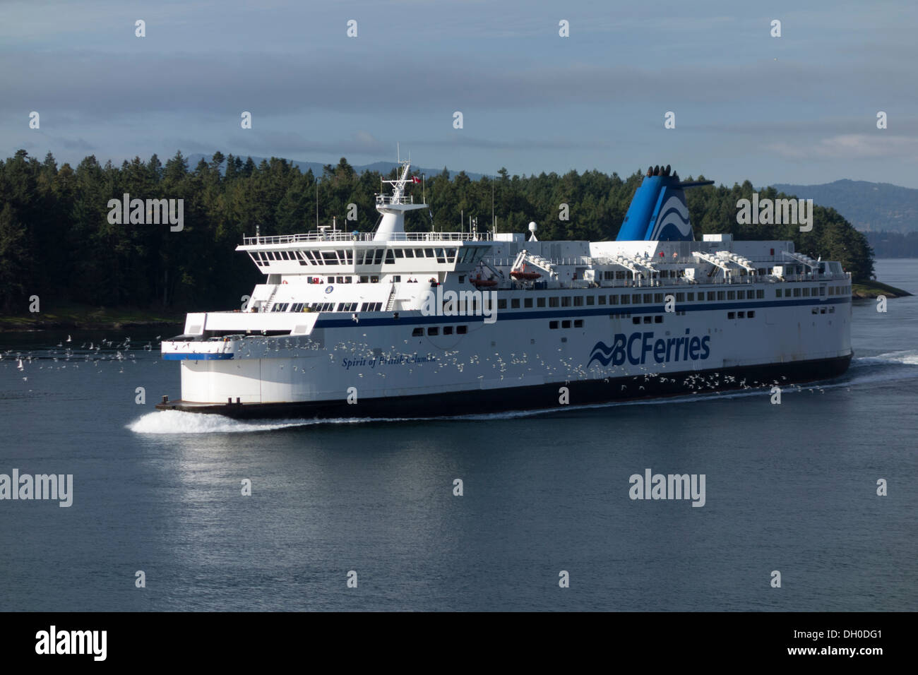 Spirit of British Columbia Fähre auf dem Weg von Victoria nach Vancouver, von Swartz Bay nach Tsawwassen, Kanada Stockfoto