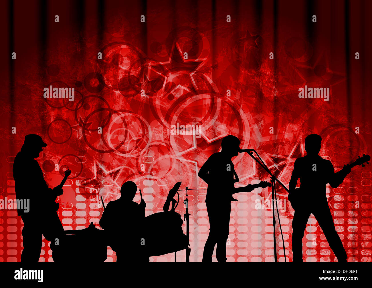 Grunge Musikhintergrund. Vector Illustration Eps 10 Stockfoto