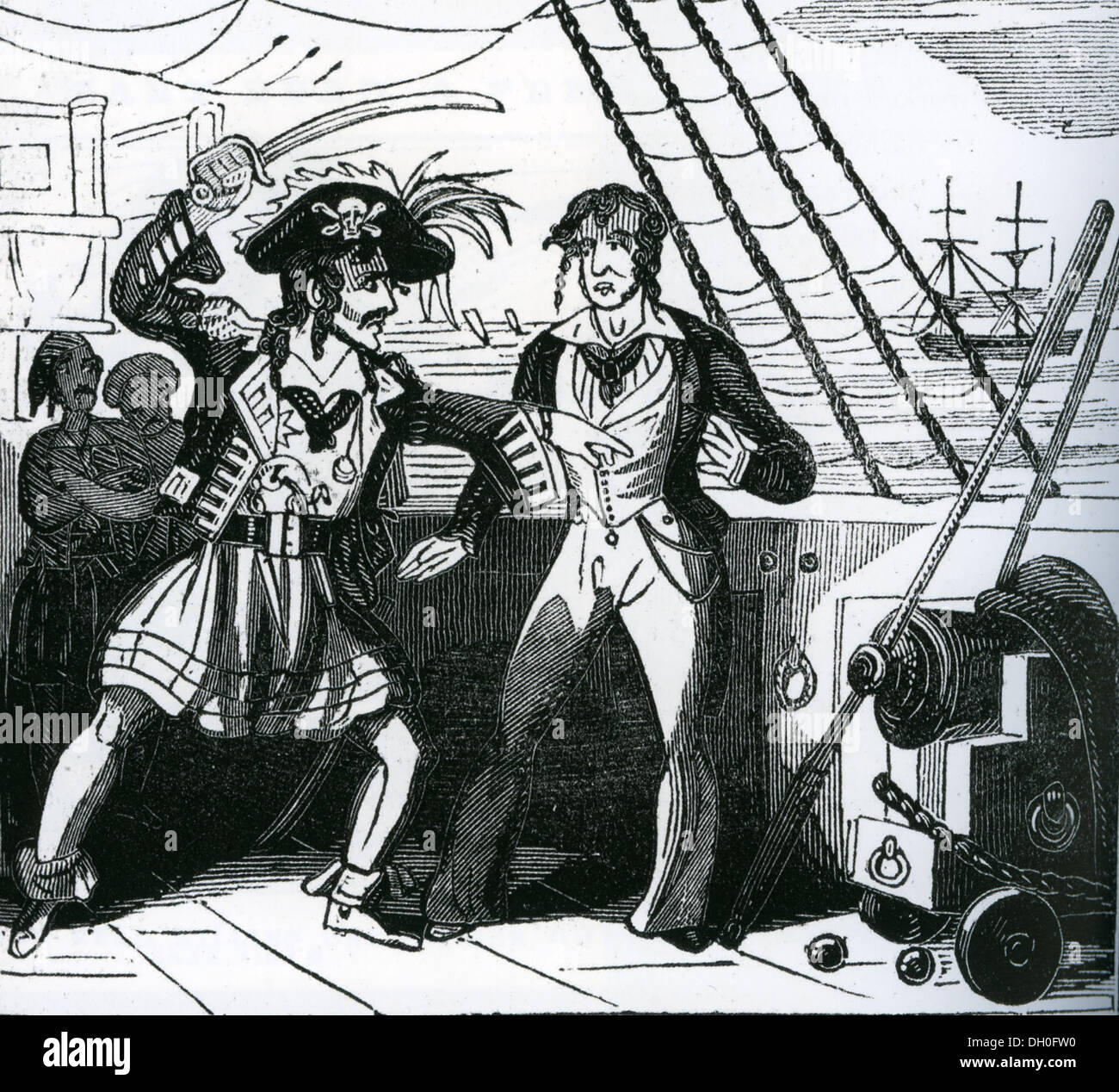 KUBANISCHE Piraten in einem 19. Jahrhundert Gravur Stockfoto