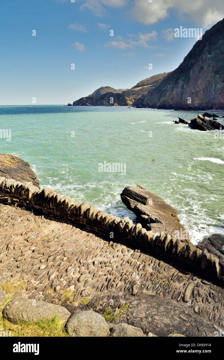 Woody-Bucht; in der Nähe von Lynmouth; Devon; UK Stockfoto