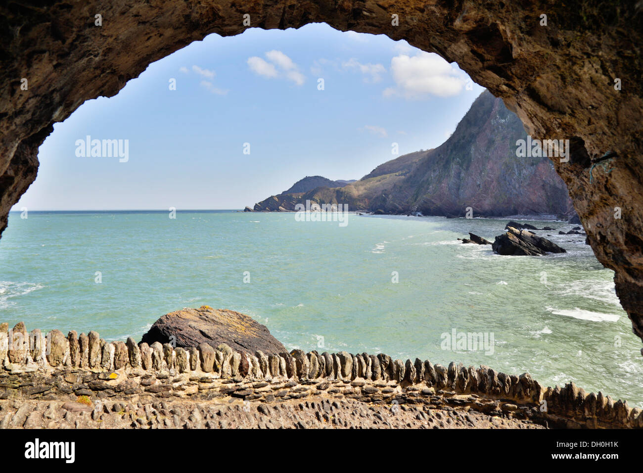 Woody-Bucht; in der Nähe von Lynmouth; Devon; UK Stockfoto