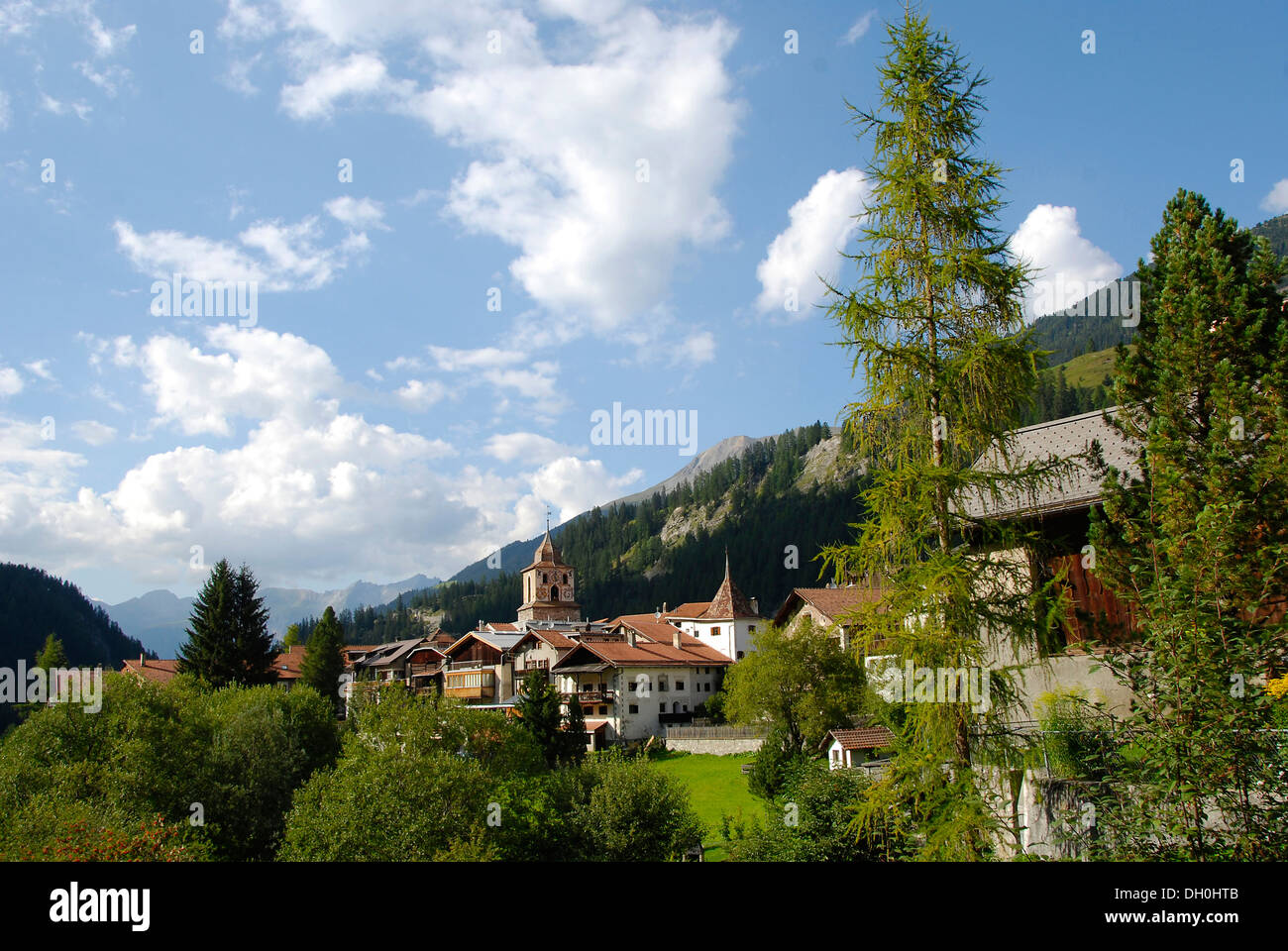 Bergün entfernt, Bravuogn, Symbole, Graubünden, Schweiz, Europa Stockfoto