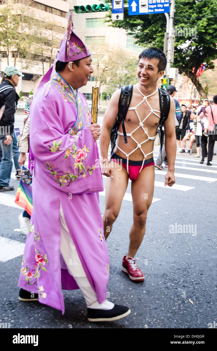Gaypride Parade in Taipei in Taiwan auf 2013. Taiwan ist eines der Homosexuellen, Schwulen und lesbischen freundliches Land in Asien. Stockfoto