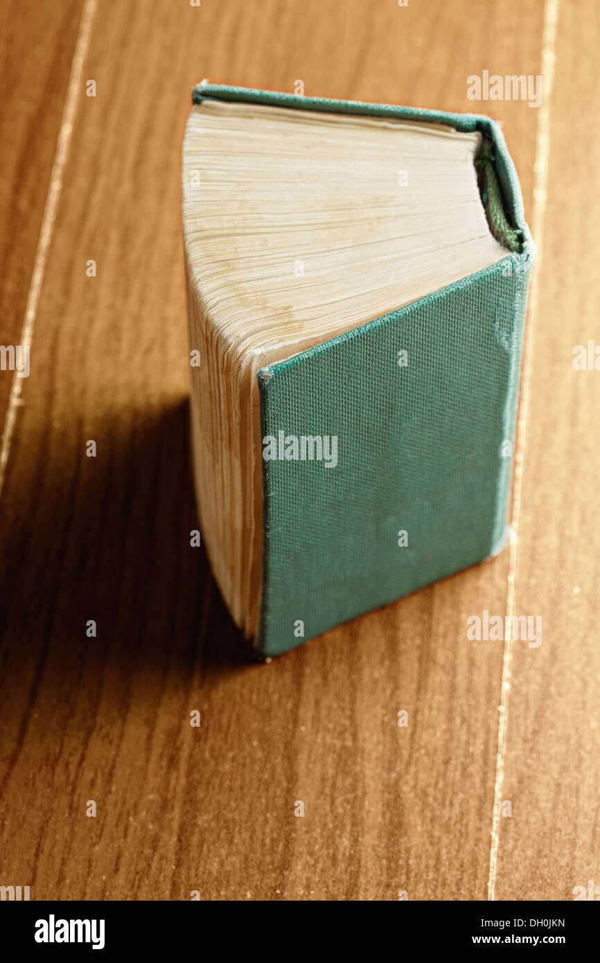 Altes grünes Buch Stockfoto