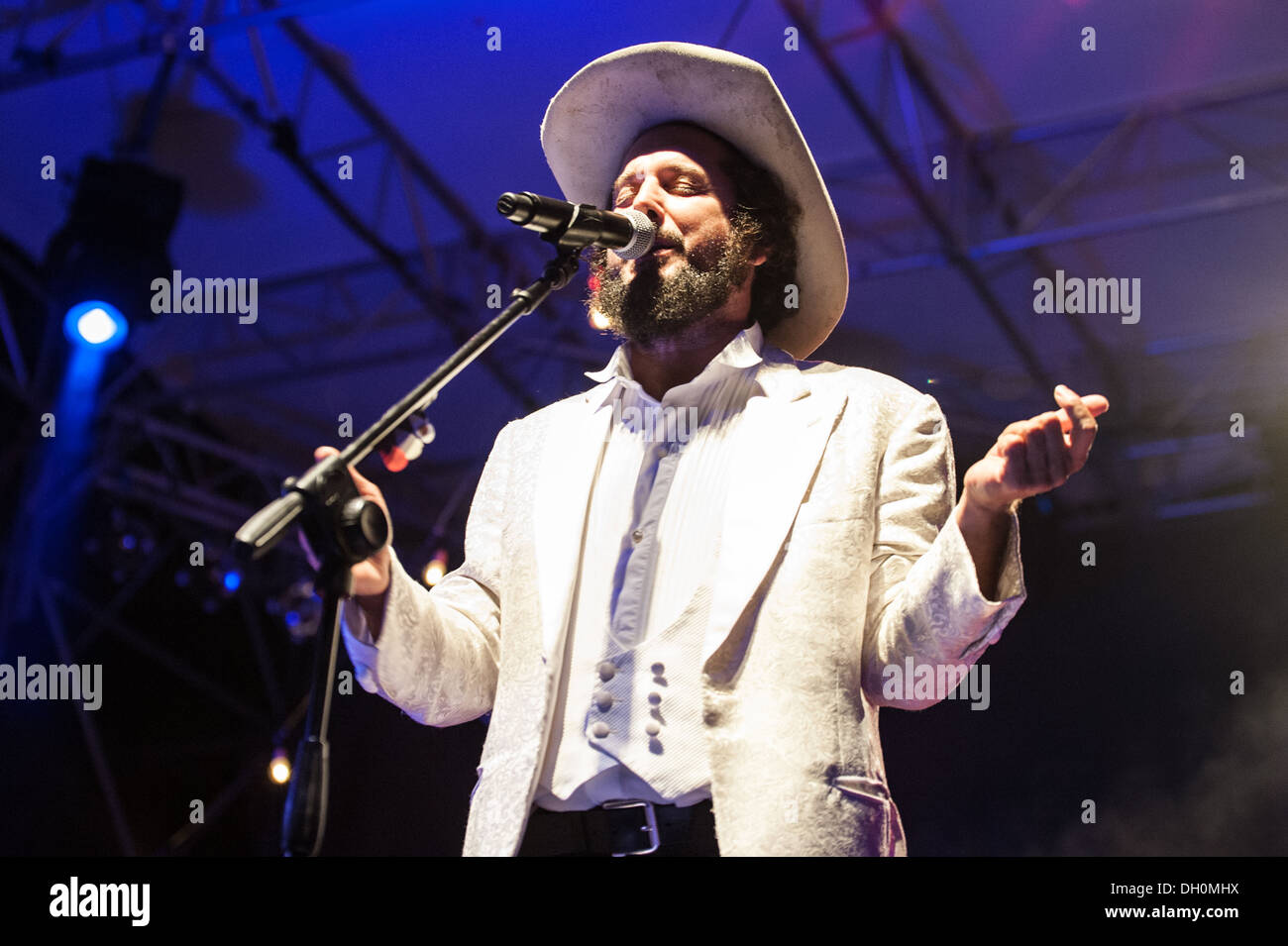 Vinicio Capossela führt am Frammenti Festival 2013. Stockfoto