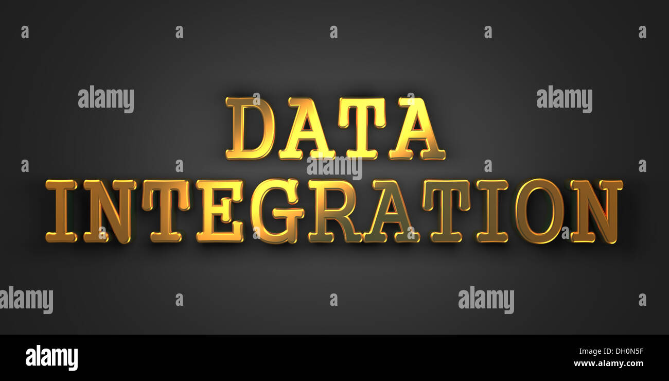 Datenintegration. Informationskonzept. Stockfoto