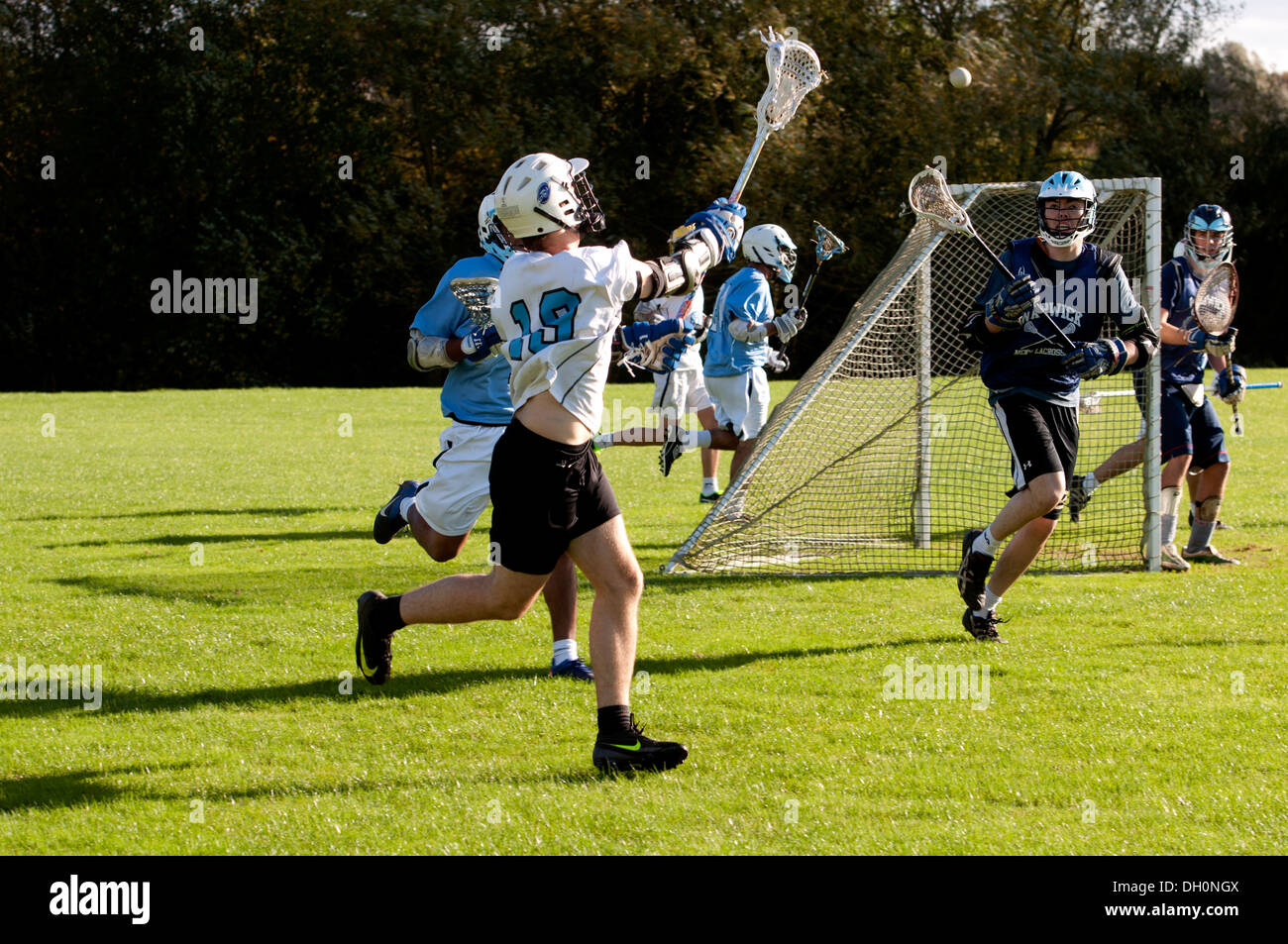 Hochschulsport, Männer lacrosse Stockfoto