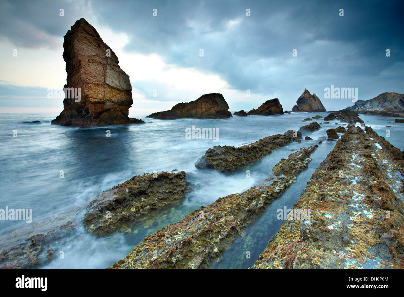 Playa De La Arnia, Kantabrien Nordspanien Stockfoto