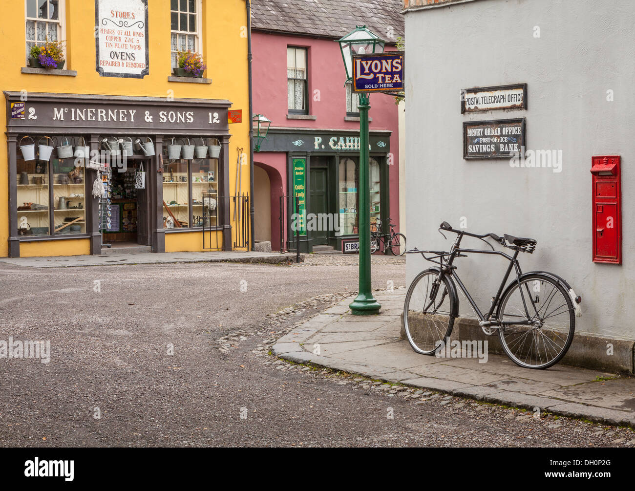 County Clare, Irland Bunratty Folk Park, Dorf Straßenszene Stockfoto