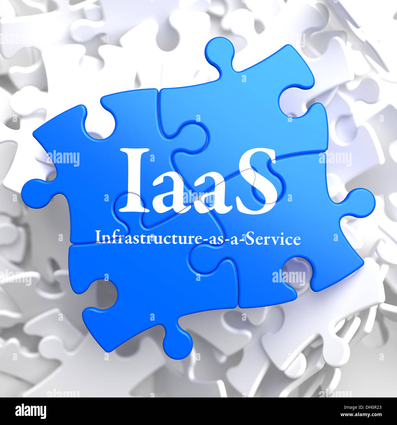 IAAS. Puzzle-Information-Technologie-Konzept. Stockfoto