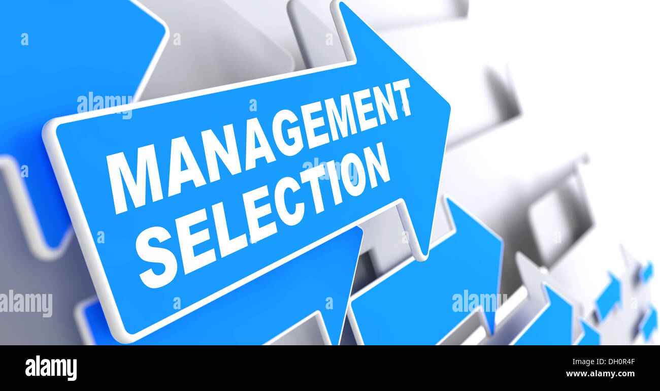 Management-Auswahl. Betriebswirtschaftlicher Hintergrund. Stockfoto
