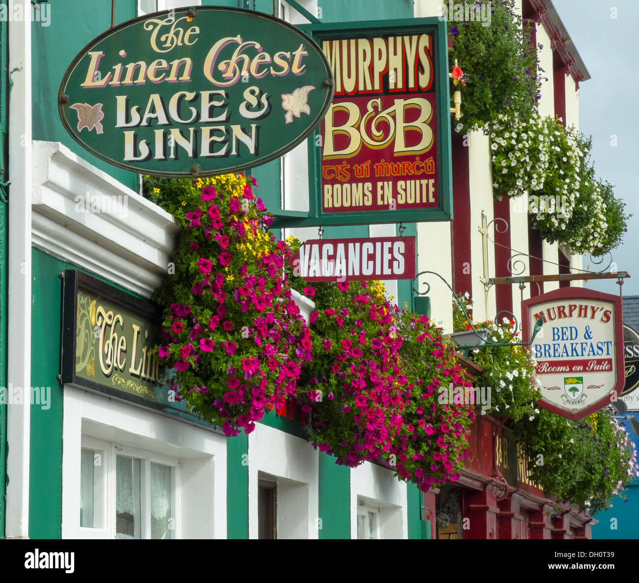 County Kerry, Irland: Bunte Dorf Tür & Schaufenster auf dem Ring of Kerry, Dingle Halbinsel Dingle Stockfoto