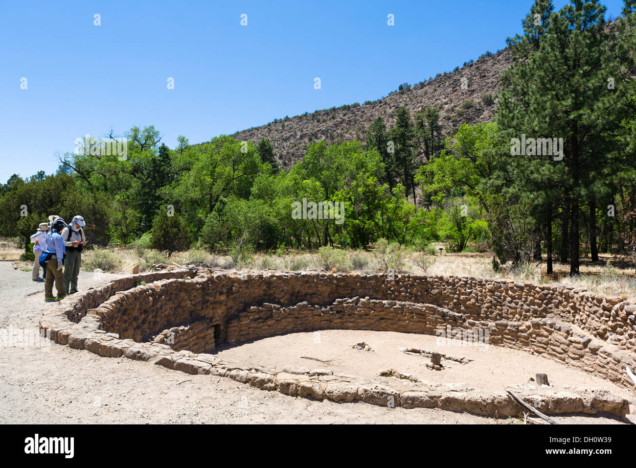Kiva im Bandelier National, Denkmal, in der Nähe von Los Alamos, New Mexico, USA Stockfoto