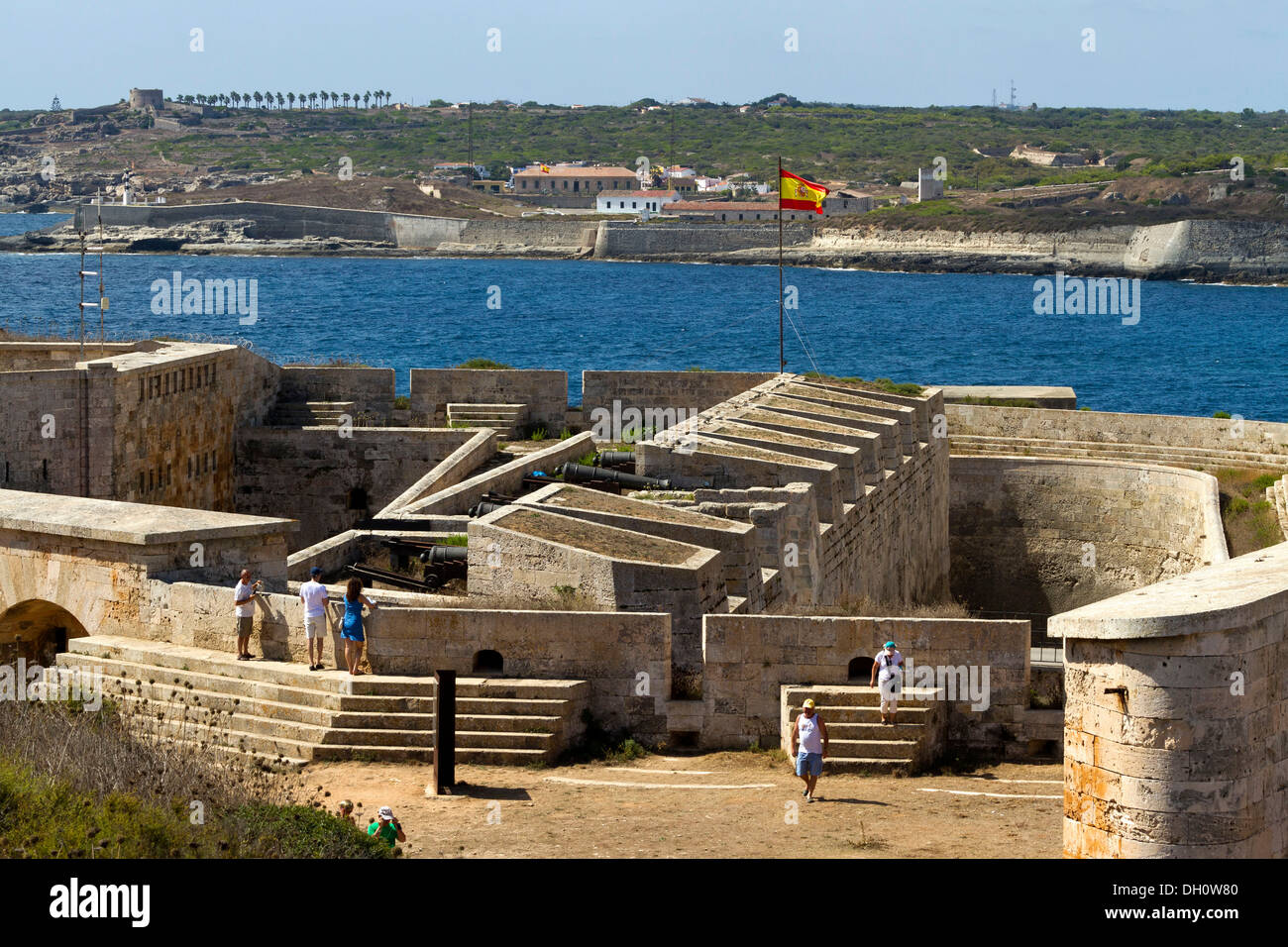 Festung von La Mola, in der Nähe von Maó, Mahon, Insel Menorca, Balearen, Spanien, Süd-Europa Stockfoto