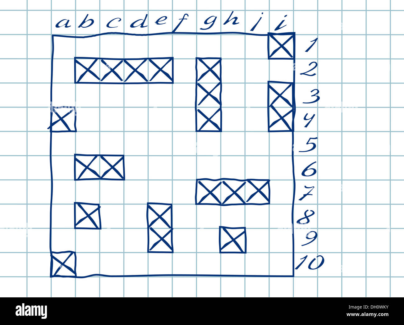 Battleship Spiel Stockfoto