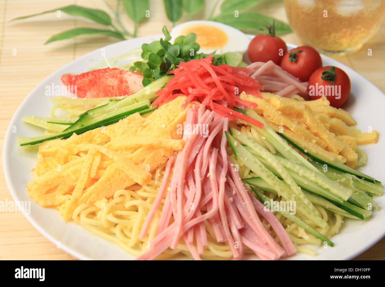 Kalte chinesische Nudeln Stockfoto