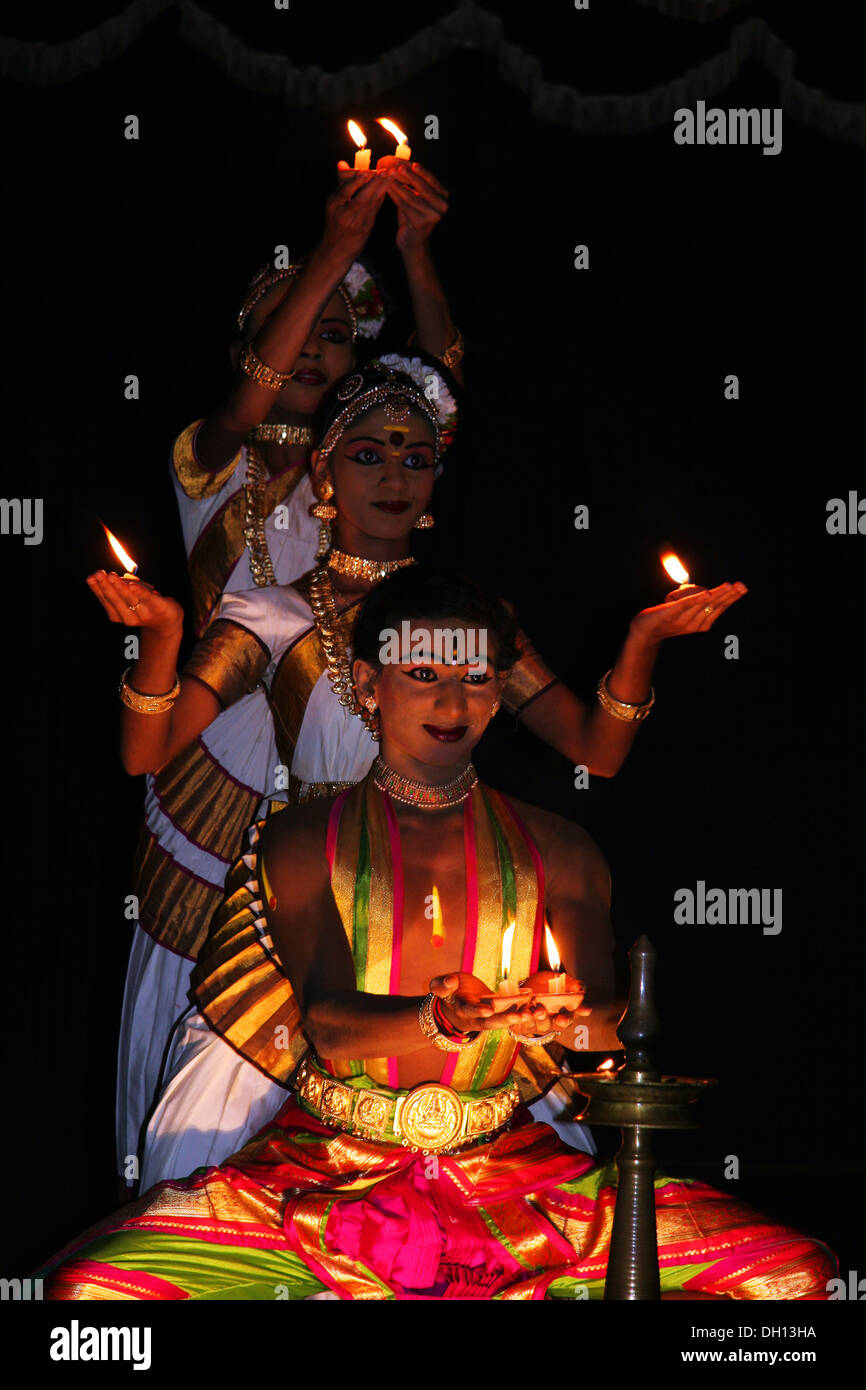 Traditionellen Tanzformen von Kerala Stockfoto