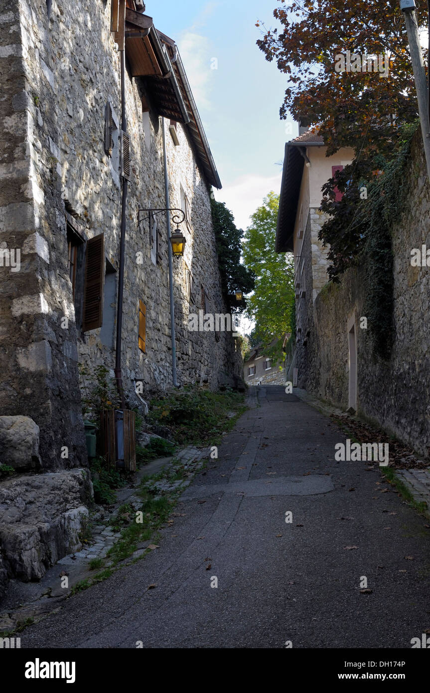 Seitenstraße in Annecy Stockfoto