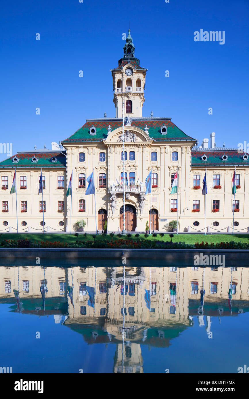 Rathaus, Szeged, südliche Tiefebene, Ungarn Stockfoto