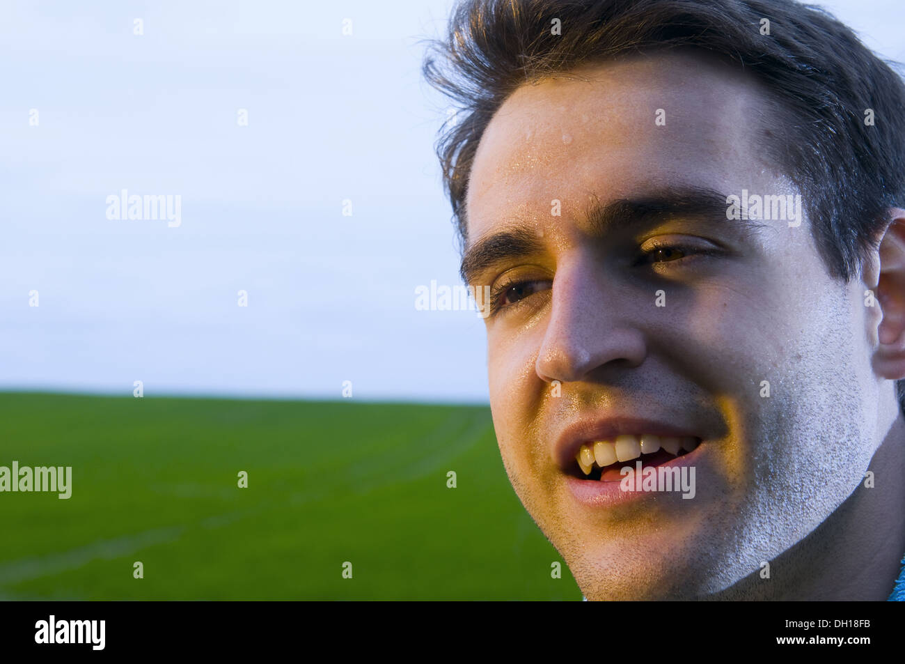 Schweißperlen Stockfoto