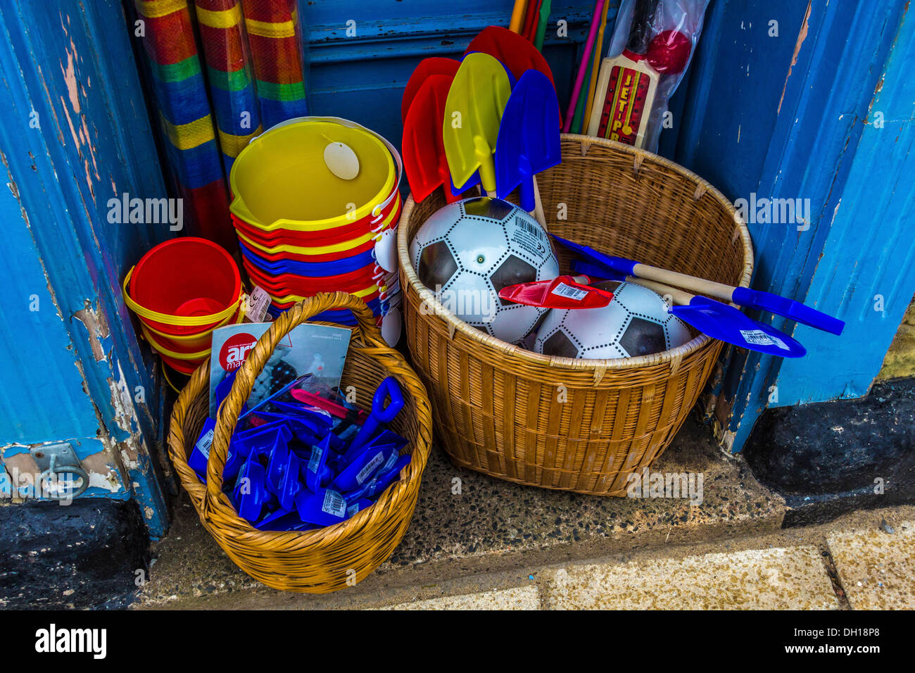 Eimer und Spaten Stockfoto